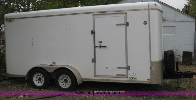 image for item B8033 2004 H & H tandem axle cargo trailer