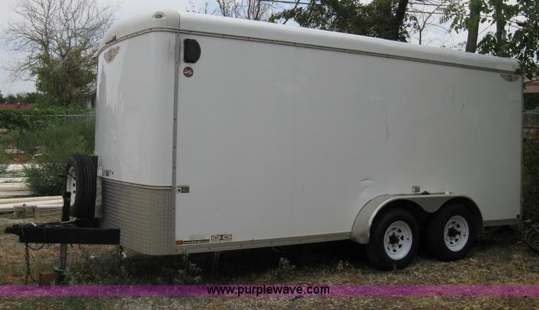 image for item B8033 2004 H & H tandem axle cargo trailer