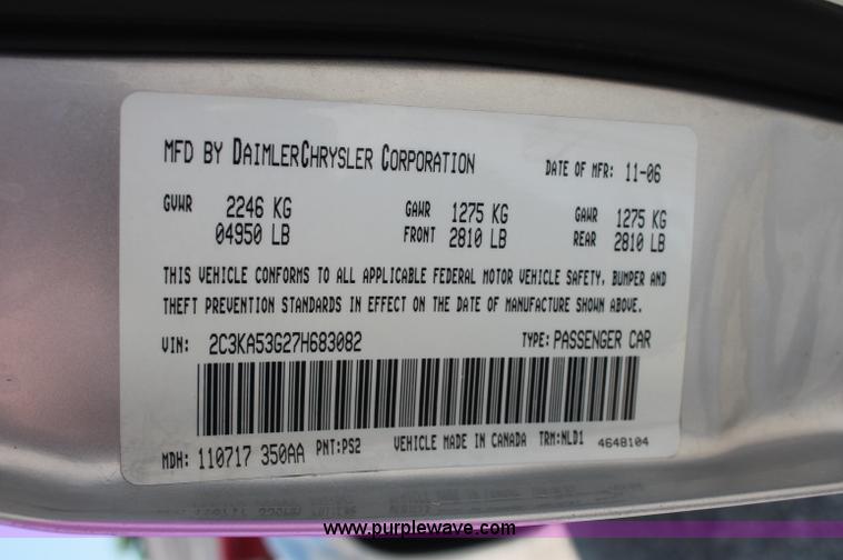 image for item C2691 2007 Chrysler 300 Limited