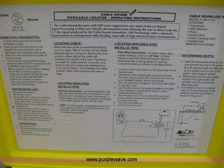 image for item R9609 Cable Hound DSP cable and pipe locator