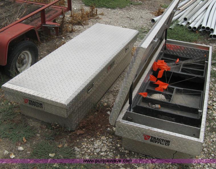 image for item R9616 (2) Tractor Supply Co. aluminum diamond plate toolboxes