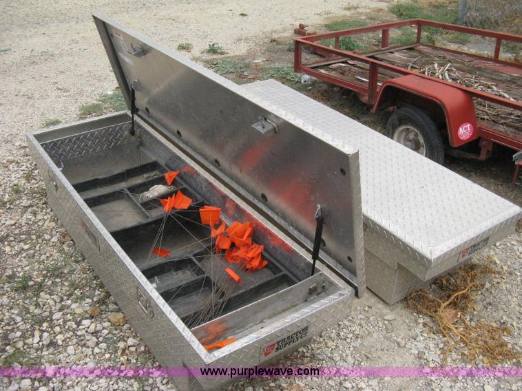 image for item R9616 (2) Tractor Supply Co. aluminum diamond plate toolboxes