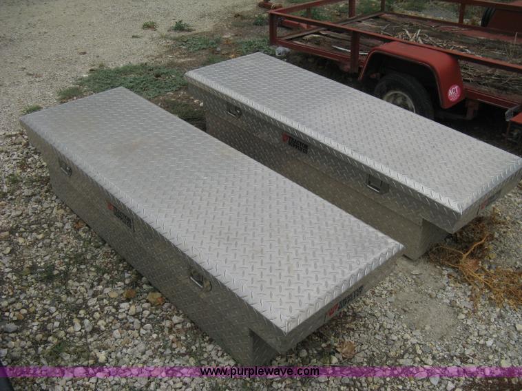 image for item R9616 (2) Tractor Supply Co. aluminum diamond plate toolboxes