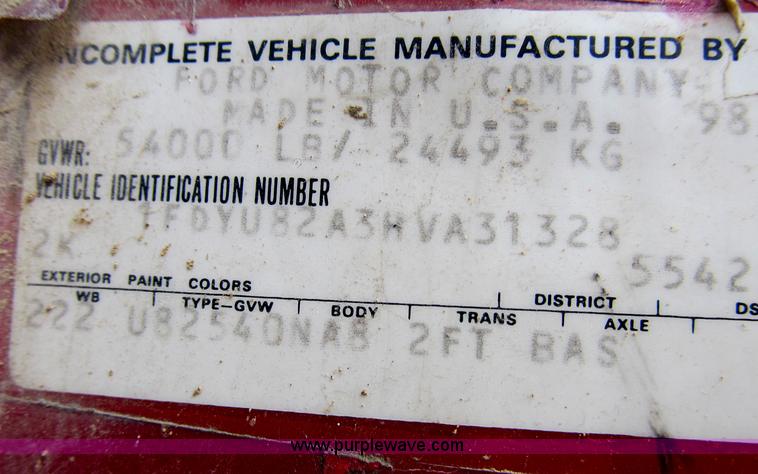 image for item B2801 1987 Ford L8000 tandem axle dump truck