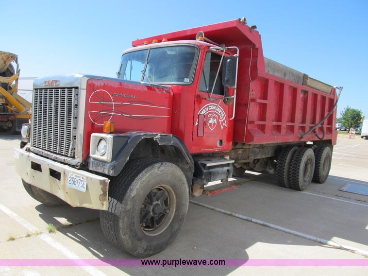 image for item B2802 1985 GMC General tandem axle dump truck