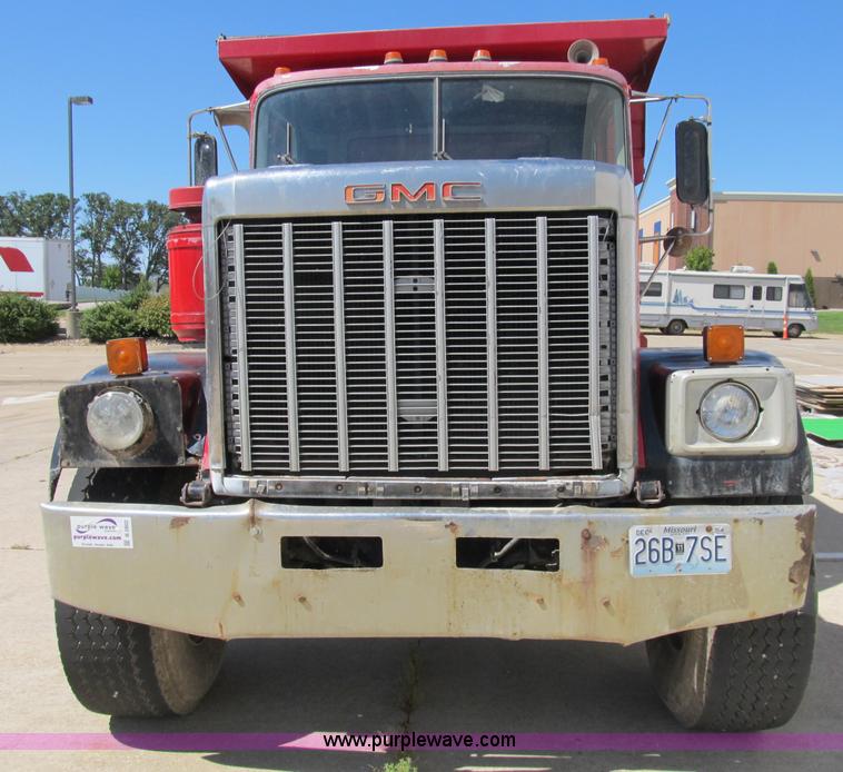 image for item B2802 1985 GMC General tandem axle dump truck