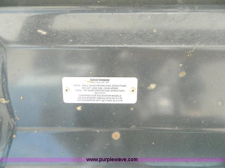 image for item B3819 Bobcat 435 ZHS compact excavator