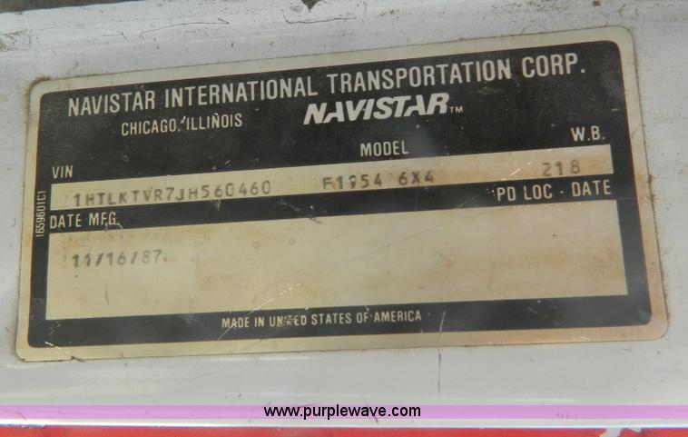 image for item B3820 1988 International S1900 dump truck