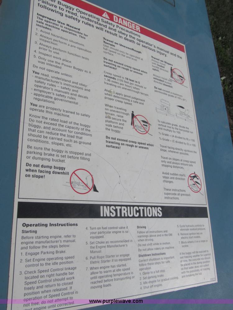 image for item B5167 2011 Bartell Morrison DB17P power buggy