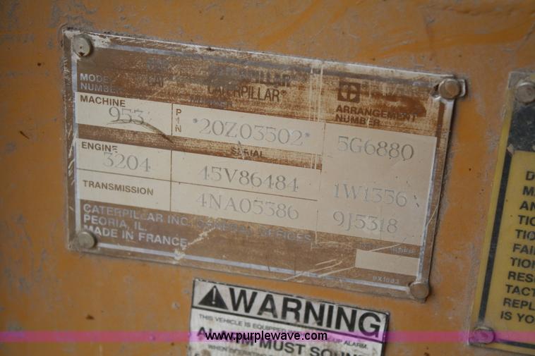 image for item B6954 1990 Caterpillar 953 track loader