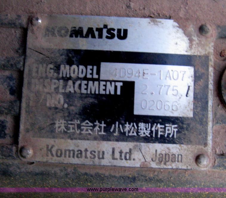 image for item B8026 1999 Komatsu D21A-7 dozer