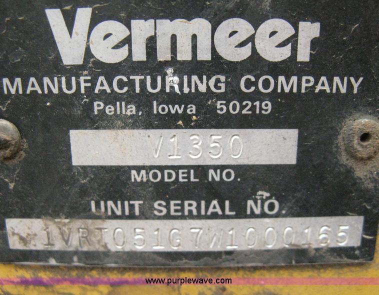 image for item B8031 Vermeer V1350 walk behind trencher