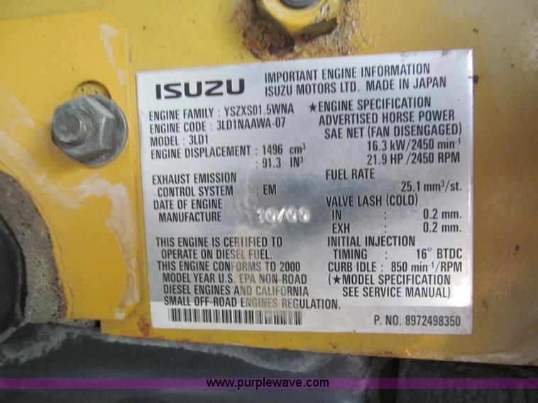 image for item C2461 2001 John Deere 27 ZTS compact excavator