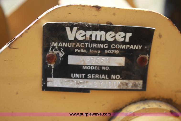 image for item C5754 Vermeer V3550A vibratory plow with backhoe