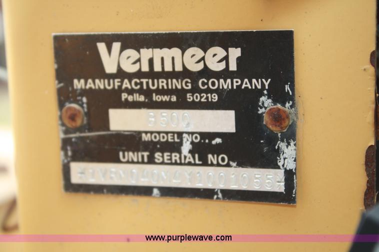 image for item C5754 Vermeer V3550A vibratory plow with backhoe