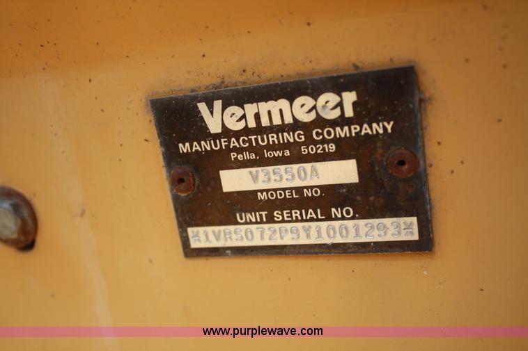 image for item C5754 Vermeer V3550A vibratory plow with backhoe