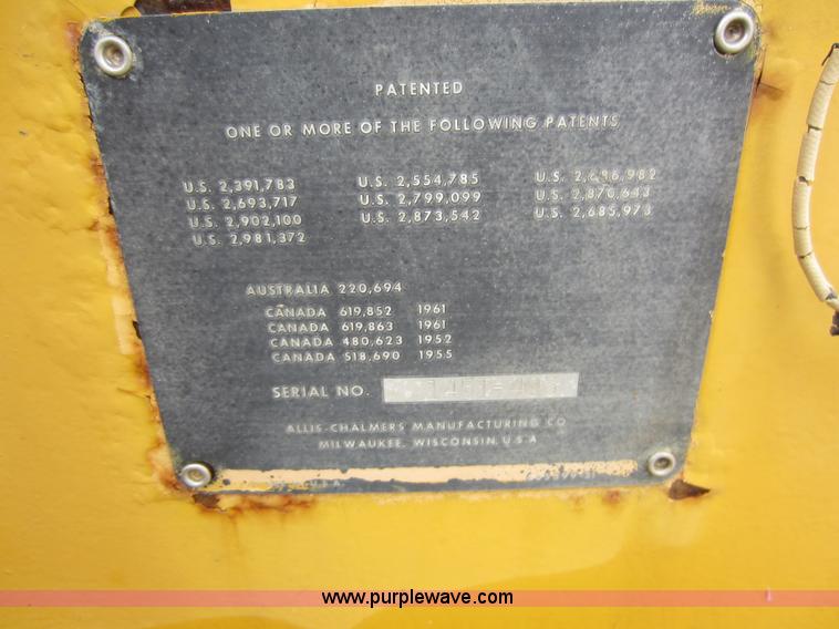 image for item D5596 1962 Allis-Chalmers 145T motor grader