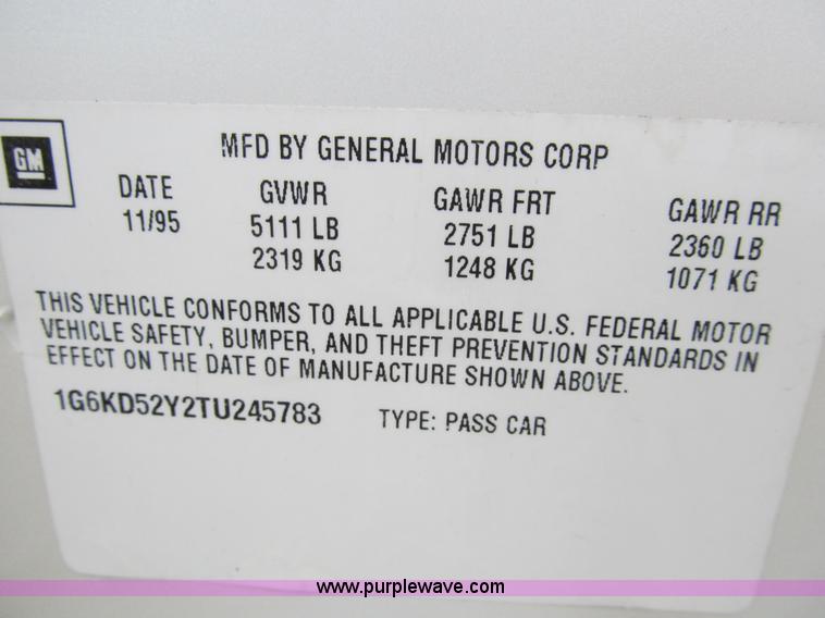 image for item B2806 1996 Cadillac Deville