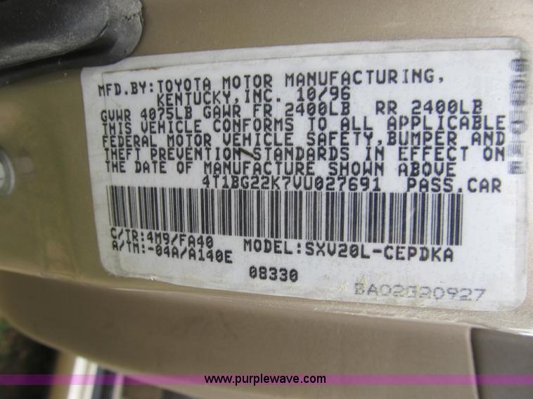 image for item B2808 1997 Toyota Camry