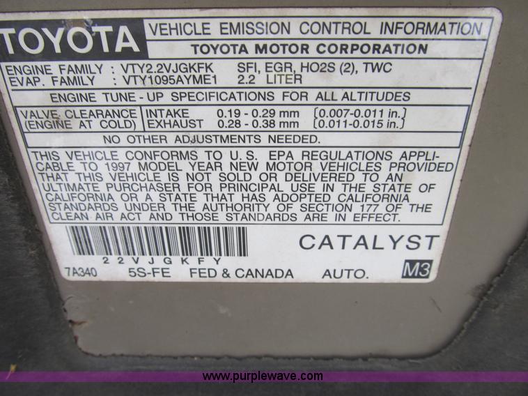 image for item B2808 1997 Toyota Camry