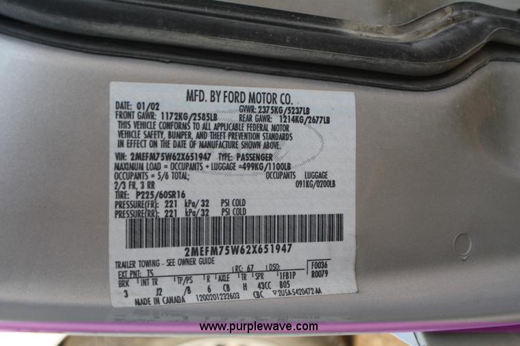 image for item B6952 2002 Mercury Grand Marquis LS
