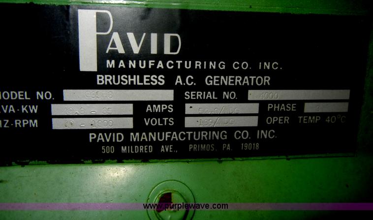 image for item D4449 Sullair GenSet 35 kW generator