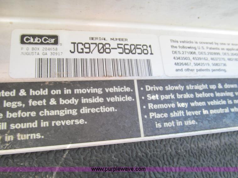 image for item E2034 1997 Club Car golf cart