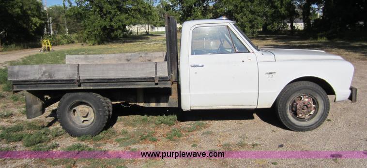 image for item F6505 1968 Chevrolet 30 flatbed pickup truck