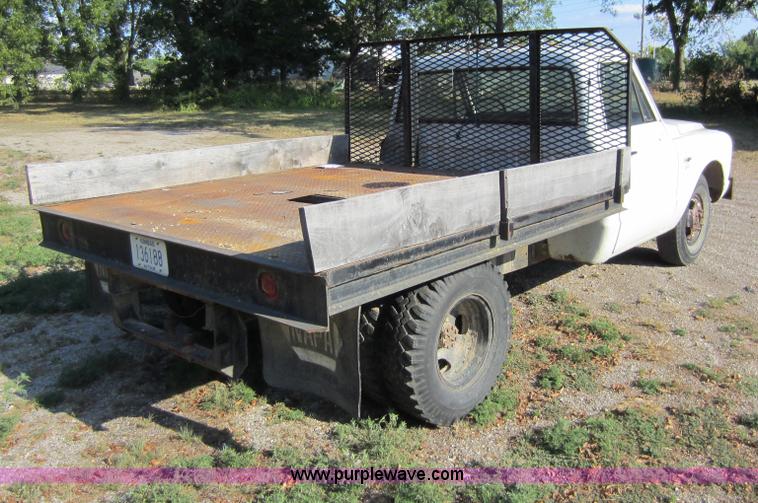 image for item F6505 1968 Chevrolet 30 flatbed pickup truck