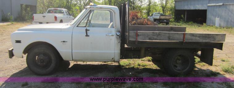 image for item F6505 1968 Chevrolet 30 flatbed pickup truck