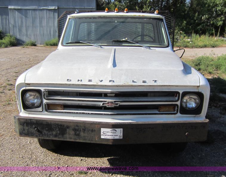 image for item F6505 1968 Chevrolet 30 flatbed pickup truck