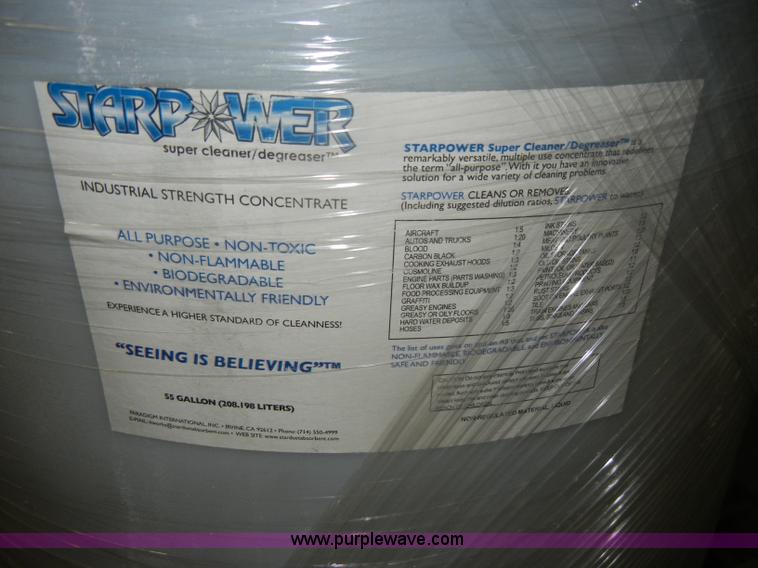 image for item N9528 (3) 55 gallon barrels of Starpower degreaser/super cleaner