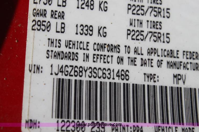 image for item G4586 1995 Jeep Grand Cherokee SE SUV