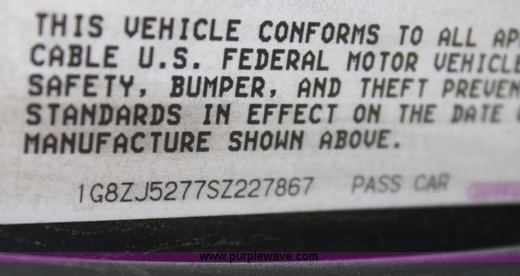 image for item G4589 1995 Saturn SL2