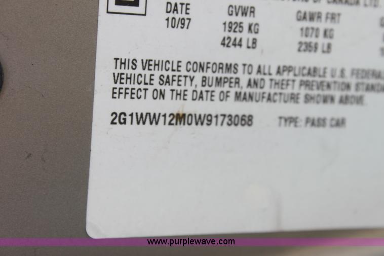 image for item G4608 1998 Chevrolet Monte Carlo LS