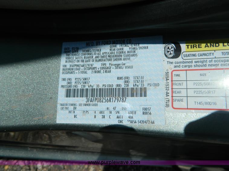 image for item B3848 2006 Ford Fusion SEL
