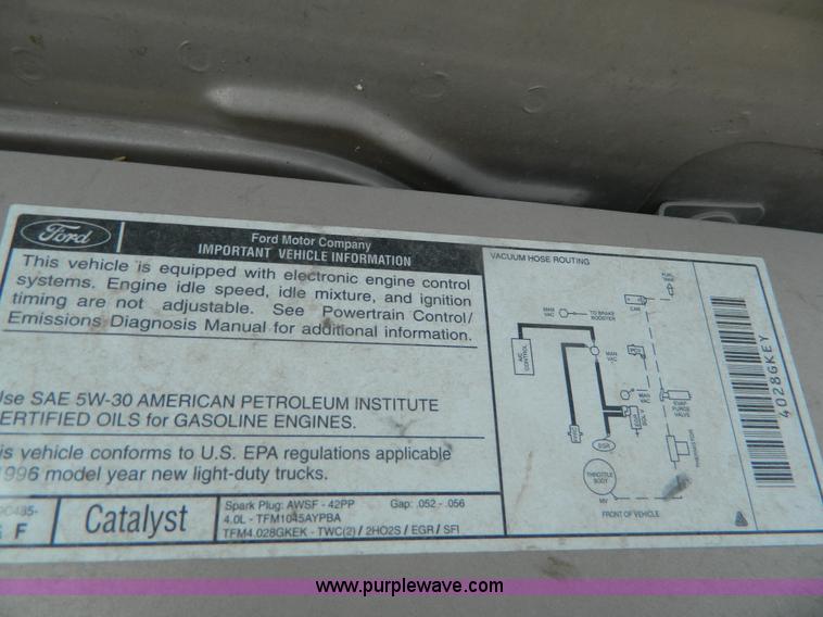 image for item B3856 1996 Ford Ranger STX SuperCab pickup truck