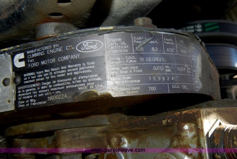 image for item D4605 1993 Ford L8000 dump truck