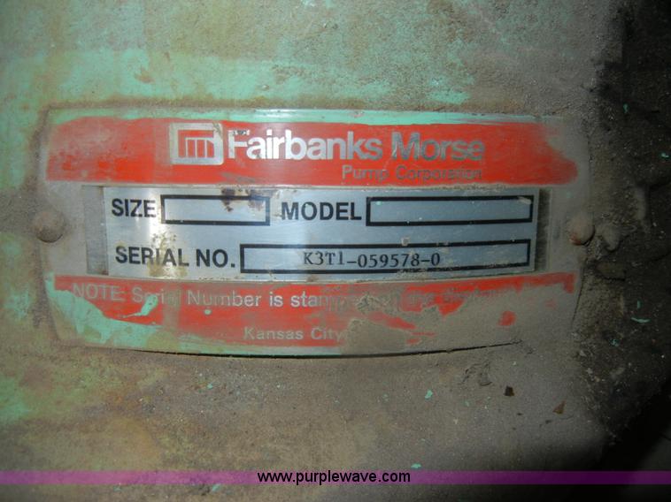 image for item M9730 1953 Fairbanks Morse 5823 centrifugal split case water pump