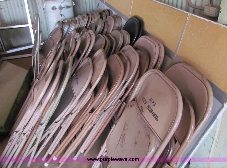 214) assorted metal folding chairs in Alva, OK | Item N9106 sold 