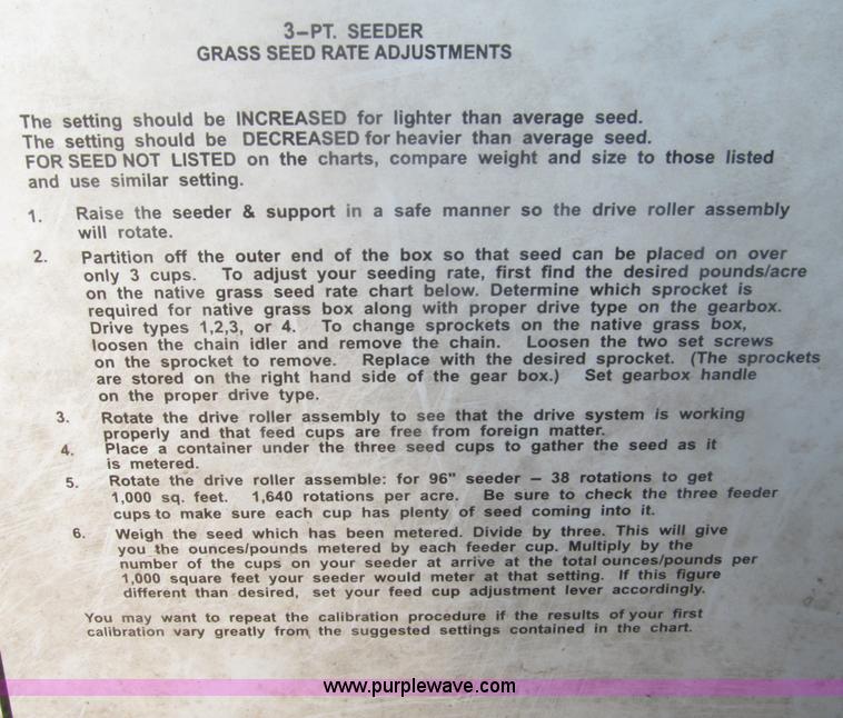 image for item B5172 Land Pride PSN2096 drill seeder