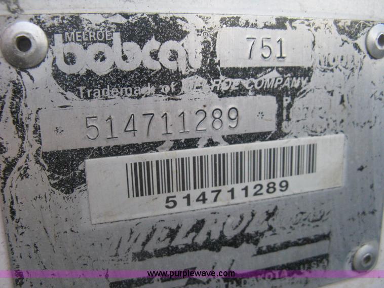 image for item B8001 1995 Bobcat 751C skid steer