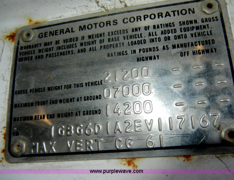 image for item D4630 1984 Chevrolet Kodiak C60 truck