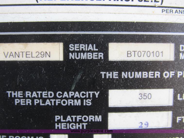 image for item B2830 2007 Ford E350 cargo van with bucket attachment