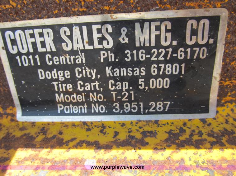 image for item B2840 Cofer T21 heavy duty dual tire cart