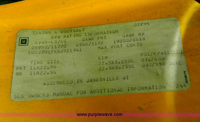 image for item B3834 1994 GMC TopKick service truck