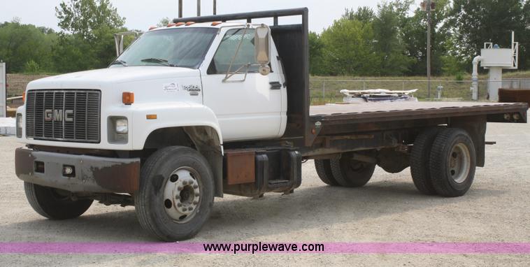 image for item B6960 1995 GMC TopKick flatbed dump truck