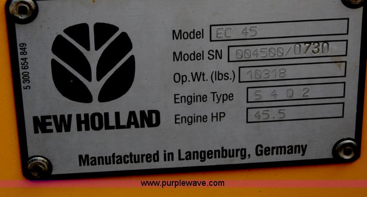 image for item B6969 New Holland EC45 mini excavator