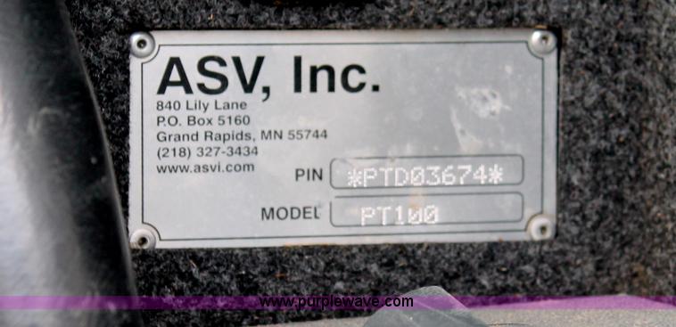 image for item E2035 2007 ASV PT100 track skid steer