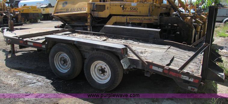 image for item E2039 1994 shop built 16' equipment trailer